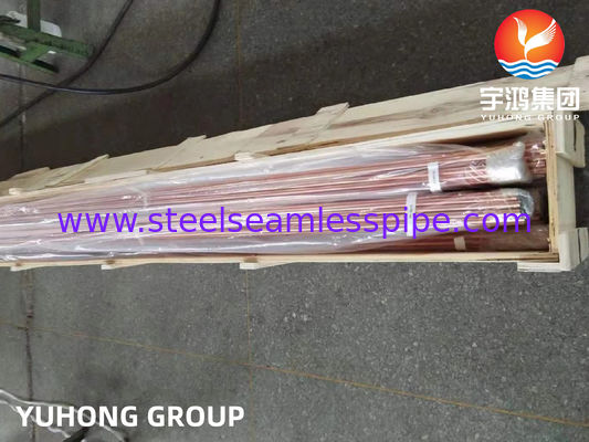 ASTM B111 / ASME SB111 TP2 UNS C12200 DHP কপার টিউব সিউমলেস হিট এক্সচেঞ্জার টিউব