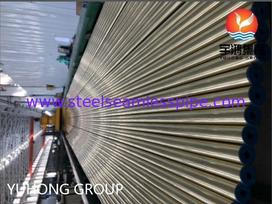 ASTM B111 C44300 O61 তাপ বিনিময়কারীর অ্যাপ্লিকেশনের জন্য নির্বিঘ্ন কপার টিউব পিতল কপার রাউন্ড টিউব
