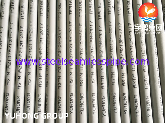 ASTM A213 TP316L S31603 SUS316L স্টেইনলেস স্টীল বিজোড় হিট এক্সচেঞ্জার টিউব