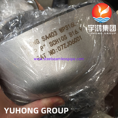 ASTM A403 WP316L 1.4404 শেষ ক্যাপ স্টেইনলেস স্টীল Buttweld ফিটিং