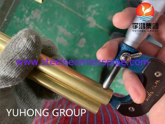 ASTM B111 C68700 তাপ বিনিময়কারী কনডেনসার অ্যাপ্লিকেশনের জন্য নির্বিঘ্ন কপার অ্যালয় টিউব