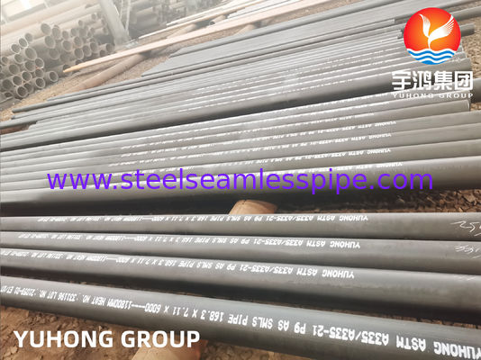 P9 অ্যালয় স্টিল সিমলেস পাইপ ASTM A335 / ASME SA335 কালো আবরণ