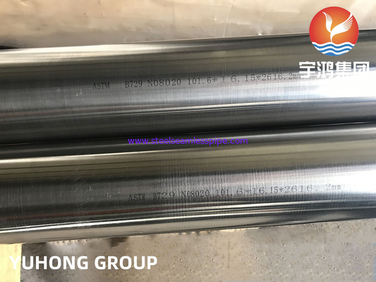নিকেল অ্যালোয় পাইপ ASTM B729 অ্যালোয়20,N08020, 2.4660 Hastelloy পাইপ