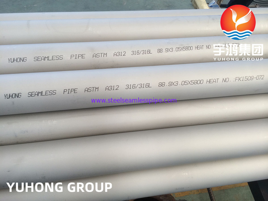 ASTM A312 TP316L স্টেইনলেস স্টীল পাইপ সামুদ্রিক অ্যাপ্লিকেশন জন্য
