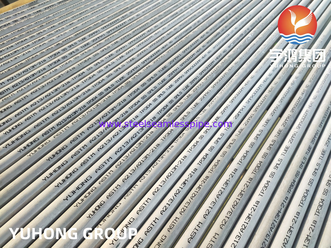 এএসটিএম এ২১৩ টিপি৩০৪ স্টেইনলেস স্টীল সিউমলেস টিউব পিচড অ্যান্ড অ্যানিলড হিট এক্সচেঞ্জার এবং বয়লারের জন্য