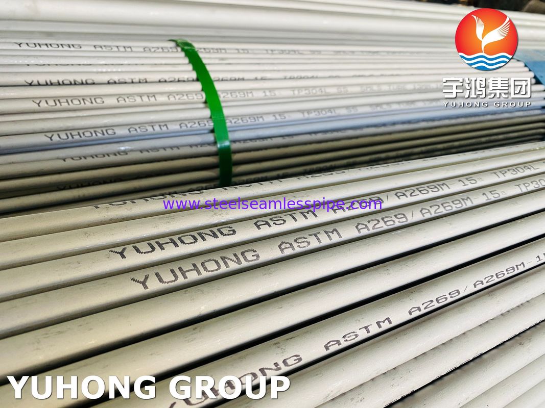 ASTM A269 TP304L স্টেইনলেস স্টীল সিউমলেস টিউব পিএমআই পরীক্ষার সাথে তাপ এক্সচেঞ্জারের জন্য অ্যাকলড অ্যানিলড