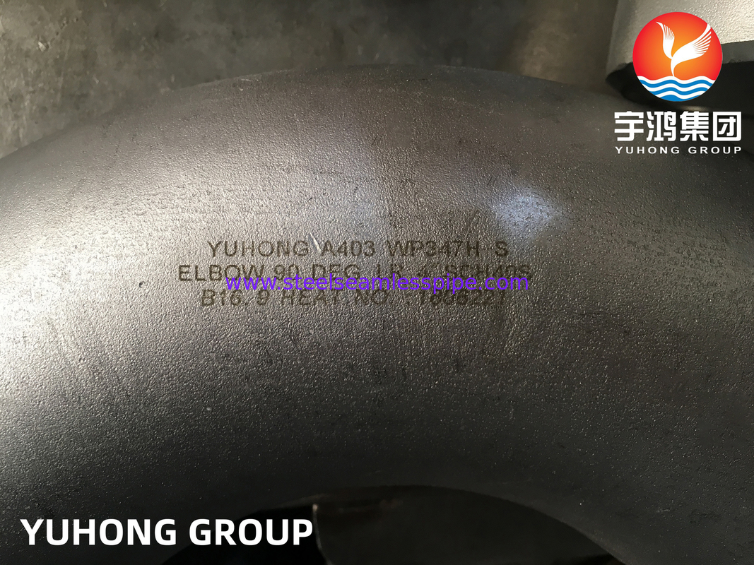 স্টেইনলেস স্টীল ফিটিং, ASTM A403 WP347H-S Butt Weld Seamless 90 Degree LR Elbow
