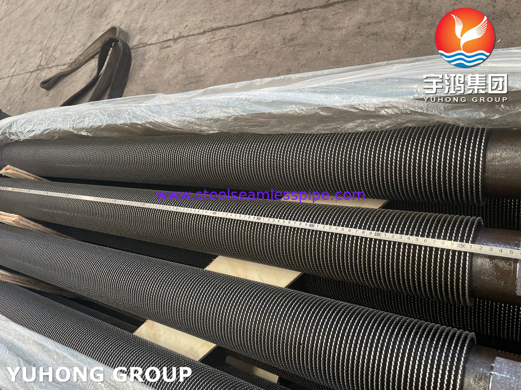 ASTM A335 Gr. P9 11Cr ফিনস সহ খাদ ইস্পাত টিউব, অগ্নি চুল্লি জন্য serrated ফিন টিউব