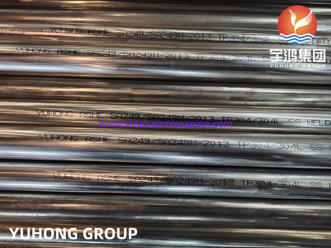 ASME SA249 TP304/304L 1.4301/1.4307 স্টেইনলেস স্টীল উজ্জ্বল Annealed ঝালাই টিউব