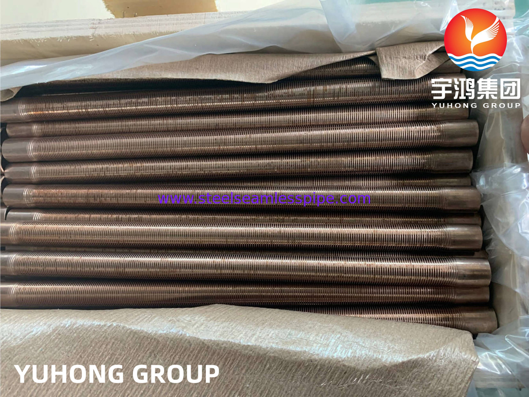 তামা নিকেল খাদ নিম্ন ফিনিং টিউব ASME SB111 UNS C70600 CuNi 90/10 শেল টিউব তাপ এক্সচেঞ্জার জন্য