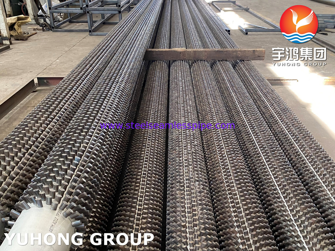 স্টাফড ফিন টিউব ASME SA335 P5 13Cr (SS 410) স্টিম রিফর্মিং ফার্নের জন্য পিন টিউব