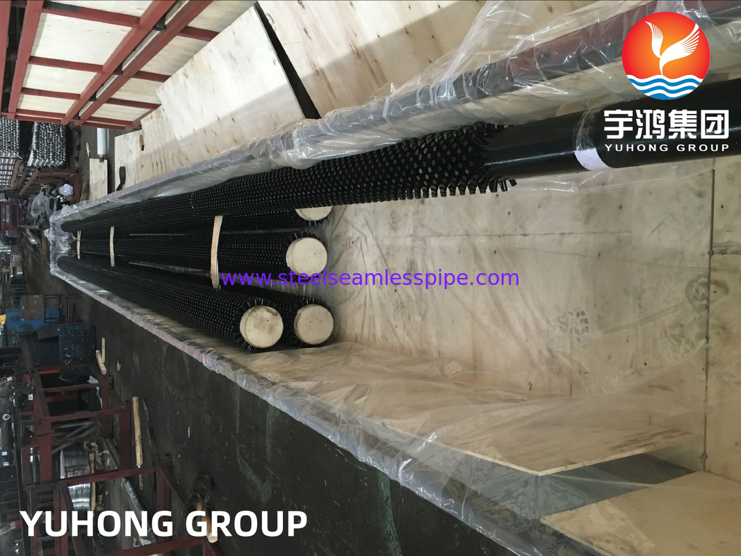ASME SA335 P9 রিফর্মার কনভেকশন বিভাগের জন্য 10 থেকে 508 মিমি পর্যন্ত Helical Studs OD সহ HFW টিউব