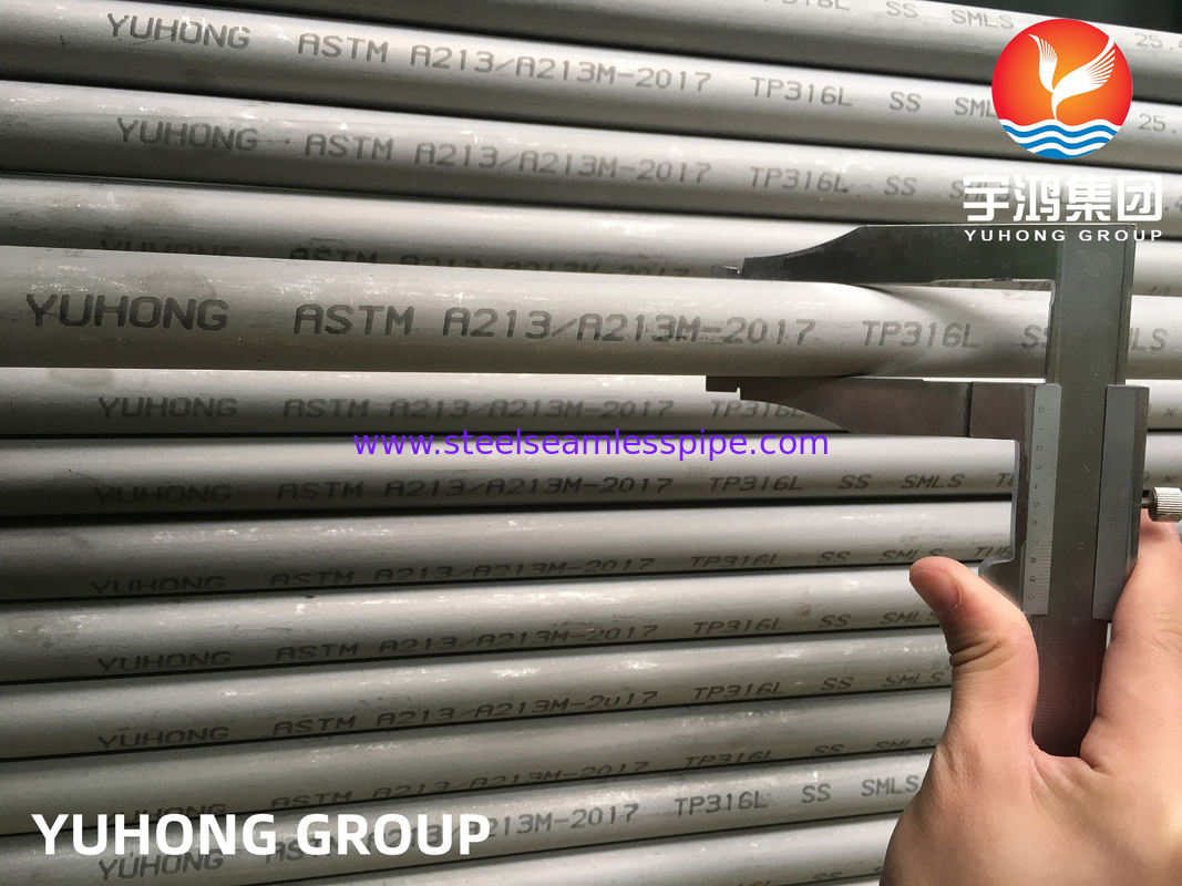 ASME SA213 TP316L সিউমলেস স্টেইনলেস স্টীল টিউব BWG 20 0.89mm ড্রাইকুলার জন্য