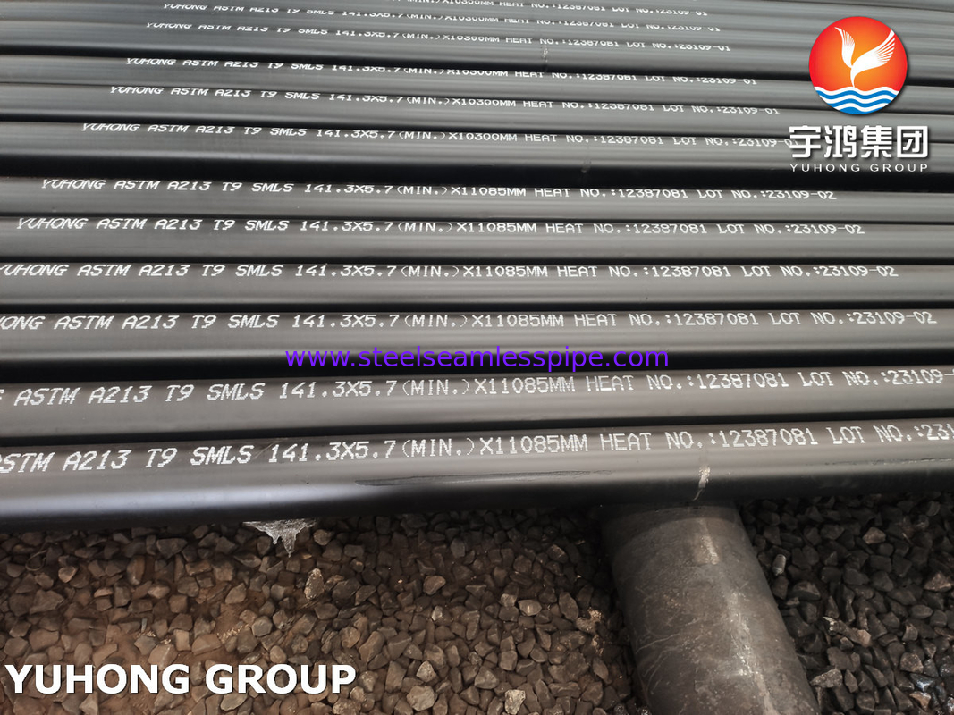 ASME SA213 T9 T11 T22 T91 অ্যালগরি স্টীল সিউমলেস টিউব ফায়ার ফার্নেস টিউব জন্য