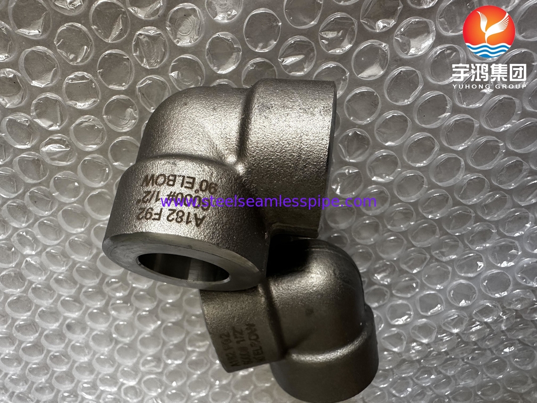 A182 F53 F92 1/2&quot; #3000 90° Elbow Socket Welded ASME B16.11 পাওয়ার প্ল্যান্টের জন্য