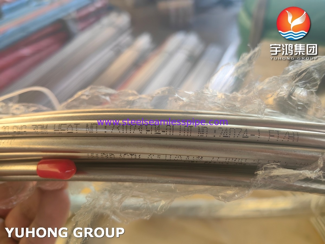 গ্রেড TP304 / 304L এবং TP316 / 316L স্টেইনলেস স্টিল বিজোড় কয়েল টিউব পিকলড / উজ্জ্বল এ্যানেলেল সারফেস ASME SA213