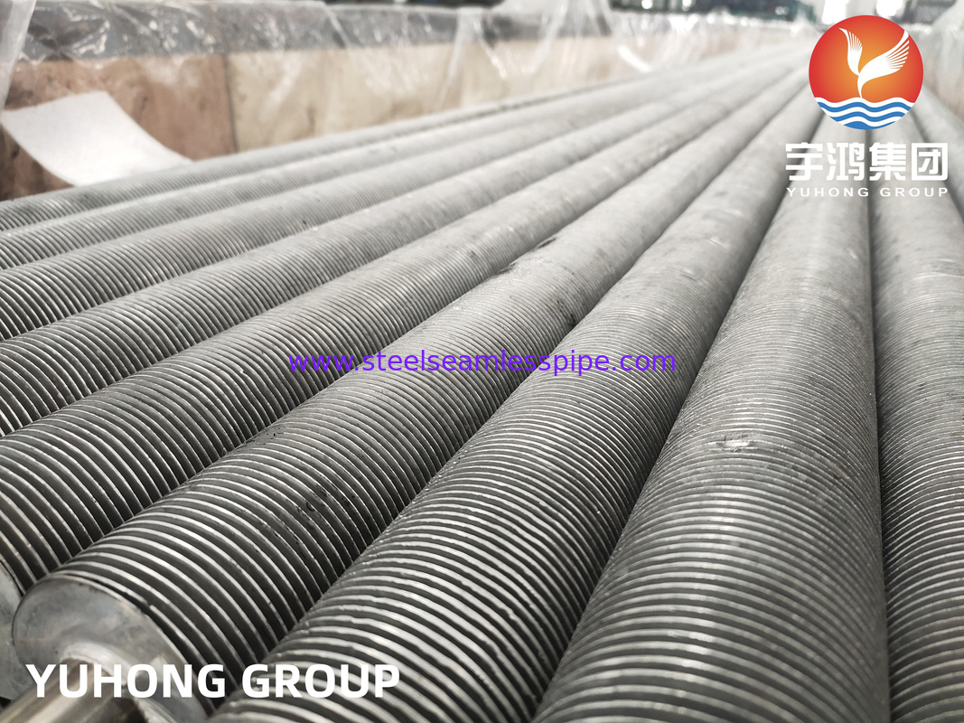 ASME SA249 TP304 AL শুকনো চুলা তাপ এক্সচেঞ্জের জন্য এক্সট্রুডেড টি-টাইপ ফিনিড টিউব বৃত্তাকার আকৃতির
