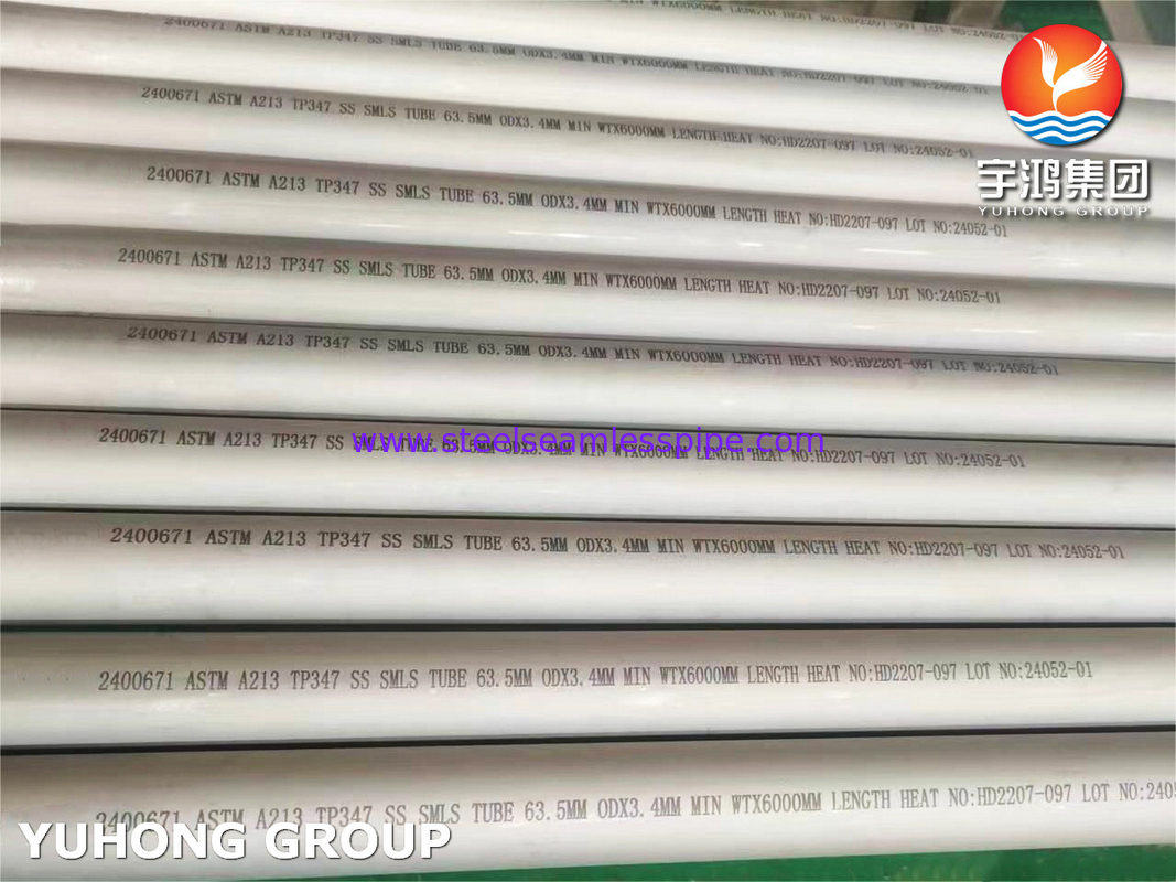 ASTM A213/ASME SA 213 TP347/TP347H স্টেইনলেস স্টীল সিউমলেস টিউব ইন হিট এক্সচেঞ্জার বয়লার