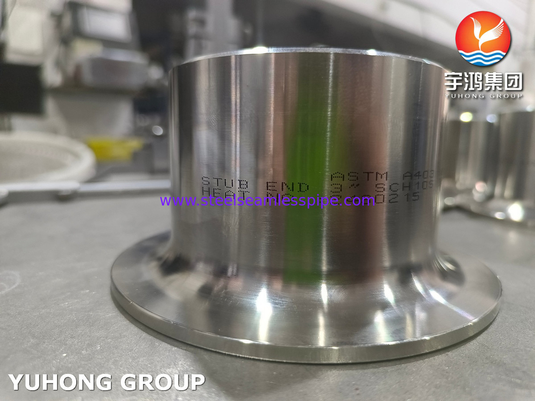 ASTM A403 WP317 স্টেইনলেস স্টীল স্টাড শেষ B16.9 Buttweld Lap Joint Stub শেষ