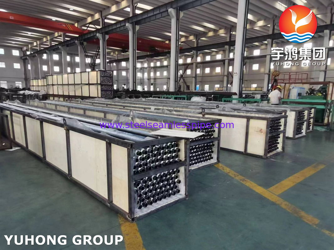 এএসটিএম A210 GR.A1, অ্যালুমিনিয়াম স্ট্রিপ সহ কার্বন স্টিল এমবেডেড ফিন টিউব, 100% ইসিটি