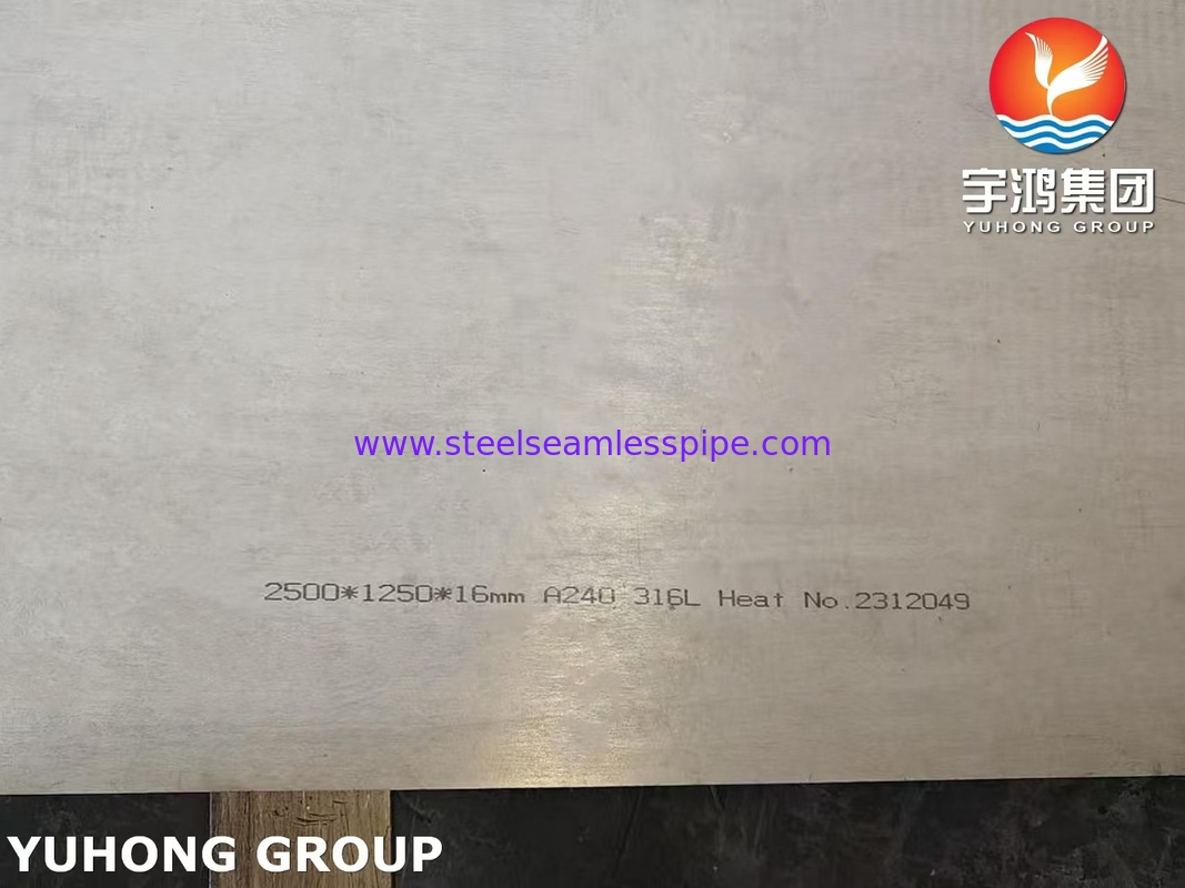 ASTM A240 SS316L 1.4404 S31603 তেল ও গ্যাসের জন্য স্টেইনলেস স্টিল প্লেট