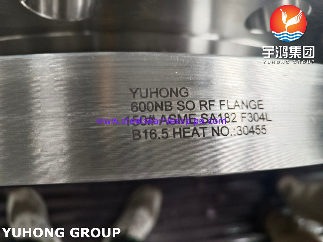 ASME SA182 F304L স্টেইনলেস স্টীল কাঠামো ফ্ল্যাঞ্জ স্লিপ ON SO উত্থাপিত RF B165