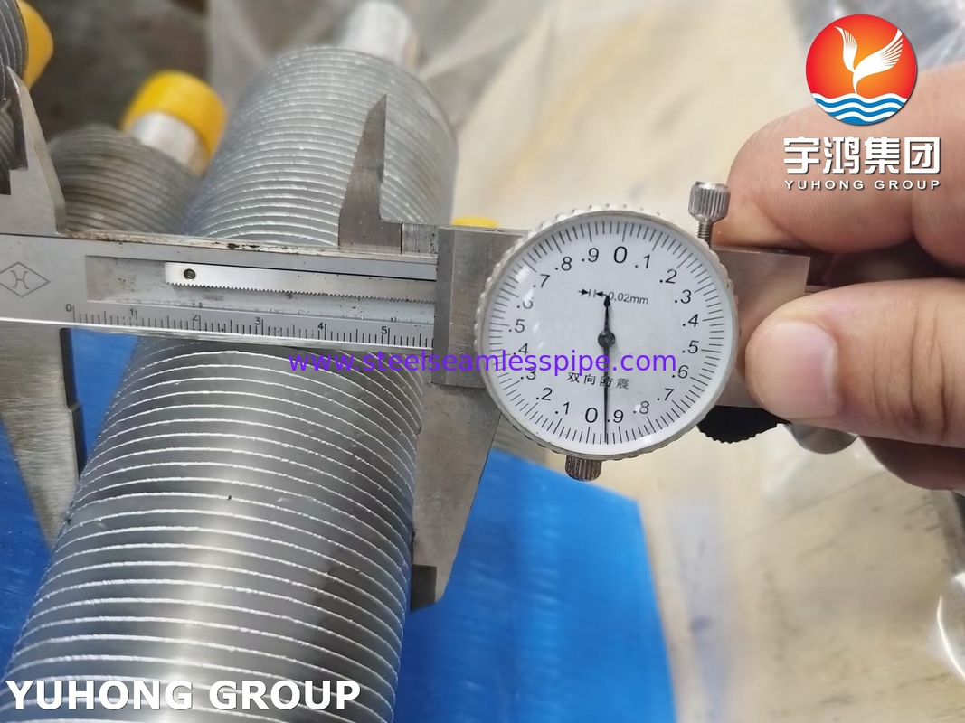 এল টাইপ রোলড ফিনড টিউব ASME SA249 TP316L সঙ্গে Al1100 জন্য এয়ার কুলার