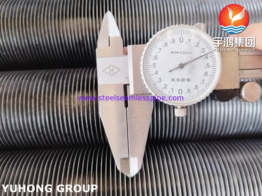 এএসটিএম A213 T5 অ্যালোয় স্টীল সিউমলেস টিউব Al1060 ফিন স্ট্রিপ ফিন টিউব সঙ্গে বায়ু শীতল জন্য