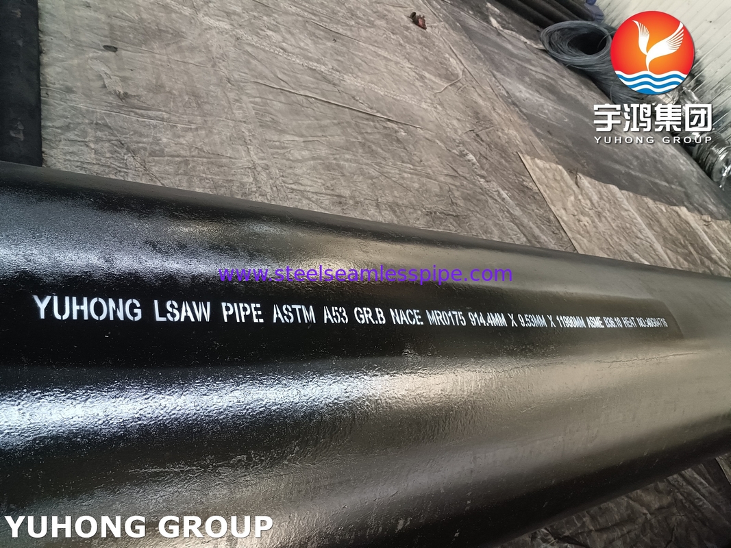 ASTM A53 / ASME SA53 গ্রেড B LSAW কার্বন ইস্পাত welded পাইপ NACE জন্য শিল্প পাইপলাইন