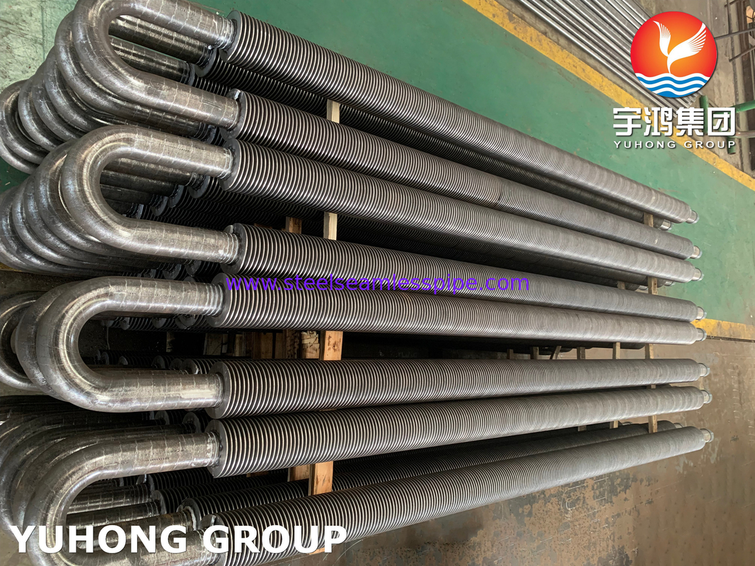 ASTM A106 GR.B U টাইপ HFW ফিন টিউব বর্জ্য তাপ বয়লার এয়ার হিটারে