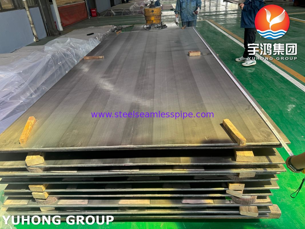 বিস্ফোরক ক্ল্যাড প্লেট ASME SA516 Gr.70 কার্বন স্টিল ক্ল্যাডিং ASME SB127 মোনেল 400