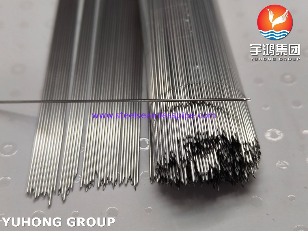 SUS304 মেডিকেল গ্রেড স্টেইনলেস স্টিল ইন্ট্রাভেনাস ইন্ডেলিং নিডেল টিউব, ব্যাক কাট টিপ