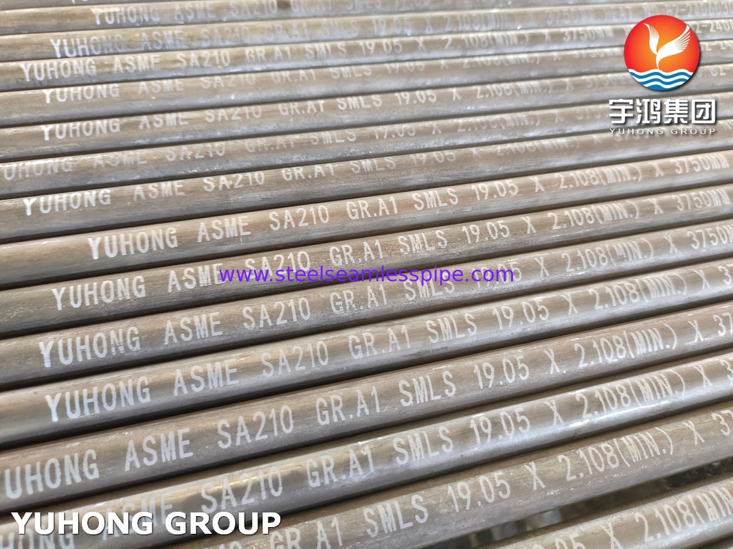 ASTM A210 / ASME SA210 Gr A1 বয়লার ন্যূনতম প্রাচীরের জন্য সিউমলেস মিডিয়াম কার্বন ইস্পাত টিউব