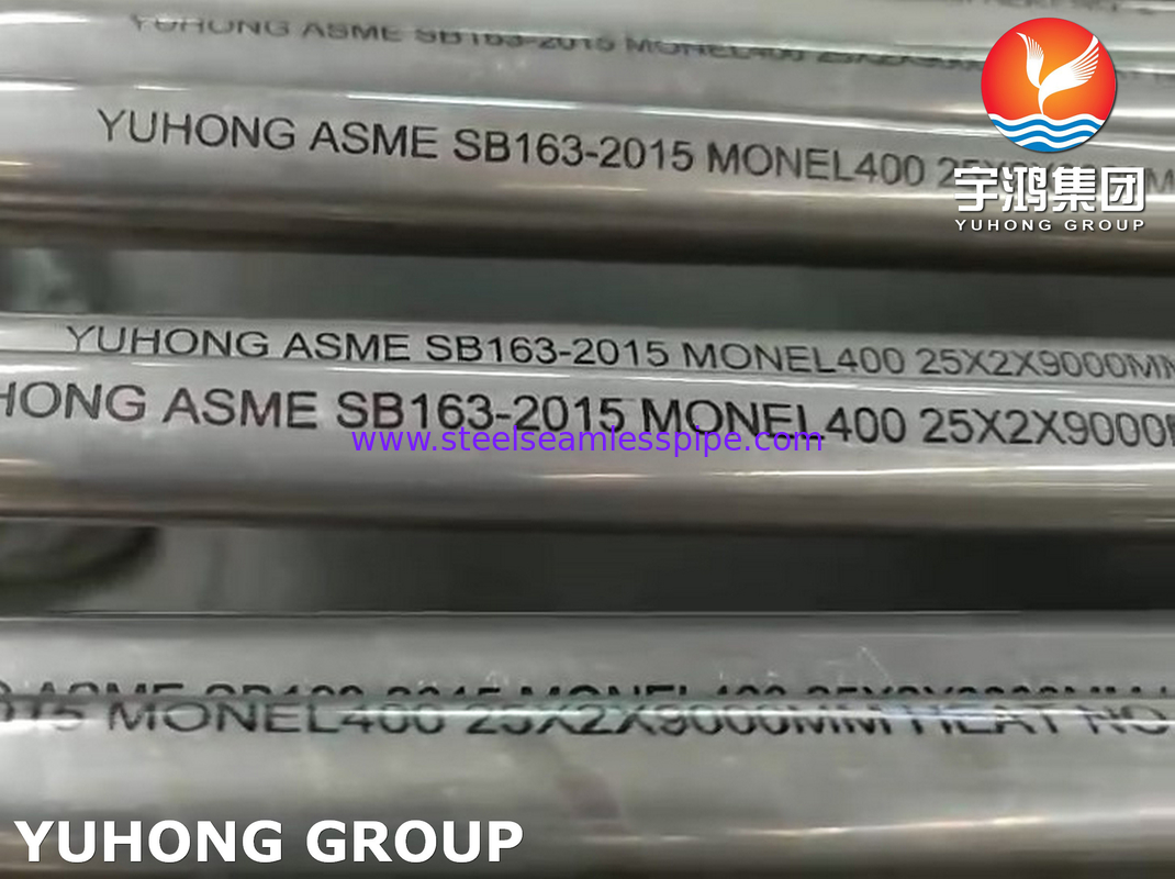 ASME SB163 MONEL 400 (UNS N04400) তাপ বিনিময়কারী এবং কনডেনসারের জন্য নিকেল খাদ বিরামহীন টিউব