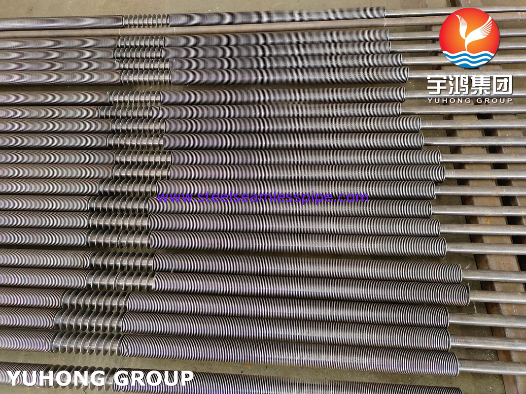 এএসটিএম A106 Gr.B কার্বন ইস্পাত U Bend HFW Solid Fin Tube For Diesel Engine Exhaust Economizers