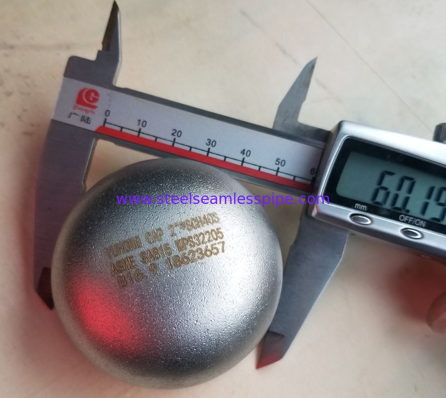শেষ ক্যাপ ASTM A815 UNS S32205 2205 ডুপ্লেক্স স্টেইনলেস স্টীল Buttweld ফিটিং জন্য desalination