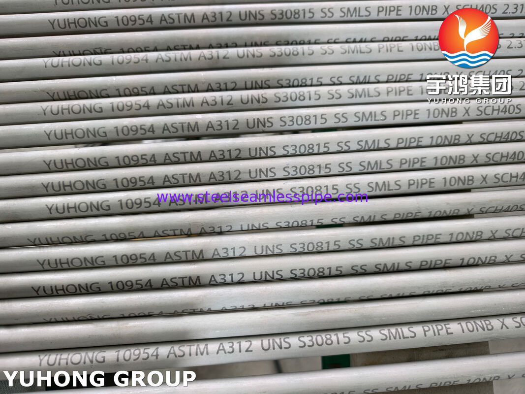 ASTM A312 UNS S30815 বিজোড় ইস্পাত পাইপ উচ্চ তাপমাত্রা এবং জারণ প্রতিরোধী তাপ বিনিময়কারী ও চুল্লী অ্যাপ্লিকেশনগুলির জন্য