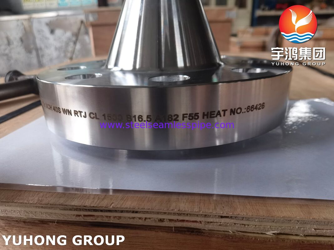 ASTM A182 F55 UNS S32760 ডুপ্লেক্স স্টিল ওয়েল্ড নেক ফ্ল্যাঞ্জ RTJ EN 1.4501 X2CrNiMoCuWN25-7-4