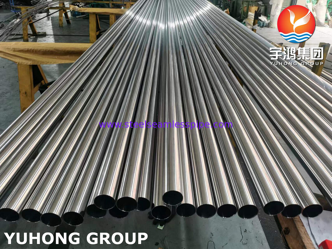 স্টেইনলেস স্টীল ওয়েল্ডড টিউব A270 TP304 180 360 খাদ্য পানীয় এবং দুগ্ধ শিল্পের জন্য গ্রিট পোলিশ পৃষ্ঠ