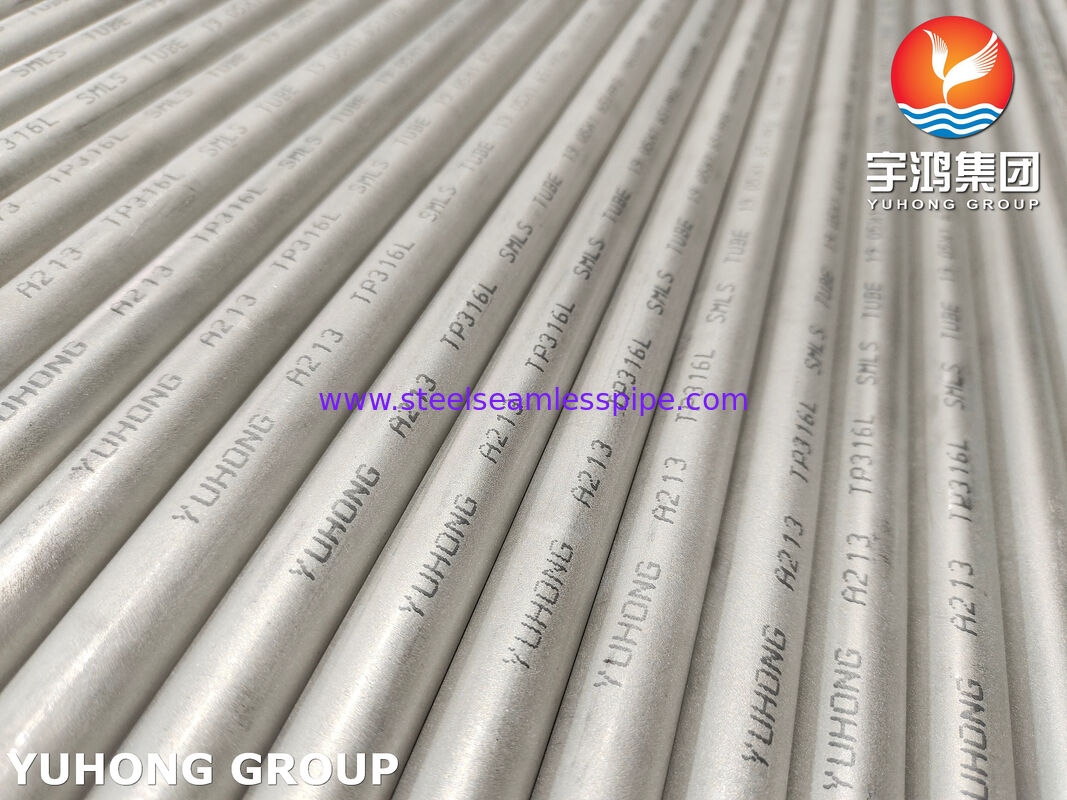 ASME SA213 TP316L সিউমলেস টিউব C≤0.035% কোন পিডব্লিউএইচটি ওয়েল্ডিংয়ের পরে intergranular জারা প্রতিরোধী জন্য তাপ এক্সচেঞ্জার