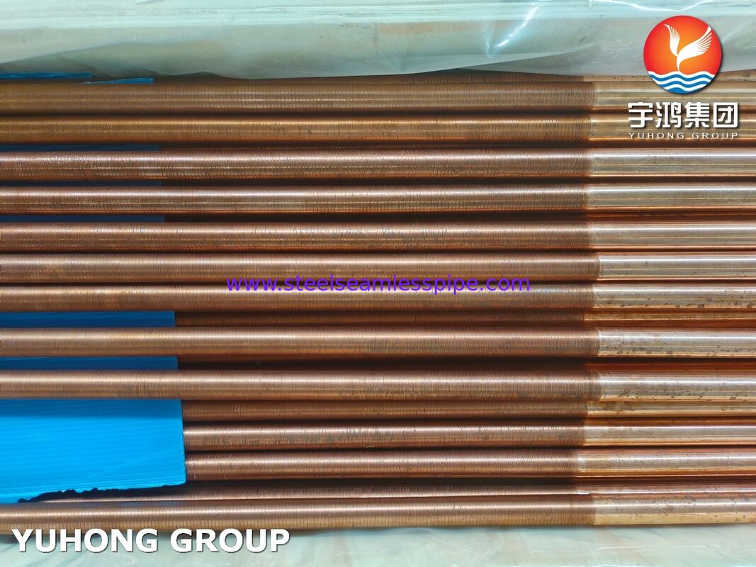 ASTM B111 C12200 তামা বিজোড় টিউব ফসফরাস-হিট এক্সচেঞ্জার কনডেনসারের জন্য ডিঅক্সিডাইজড