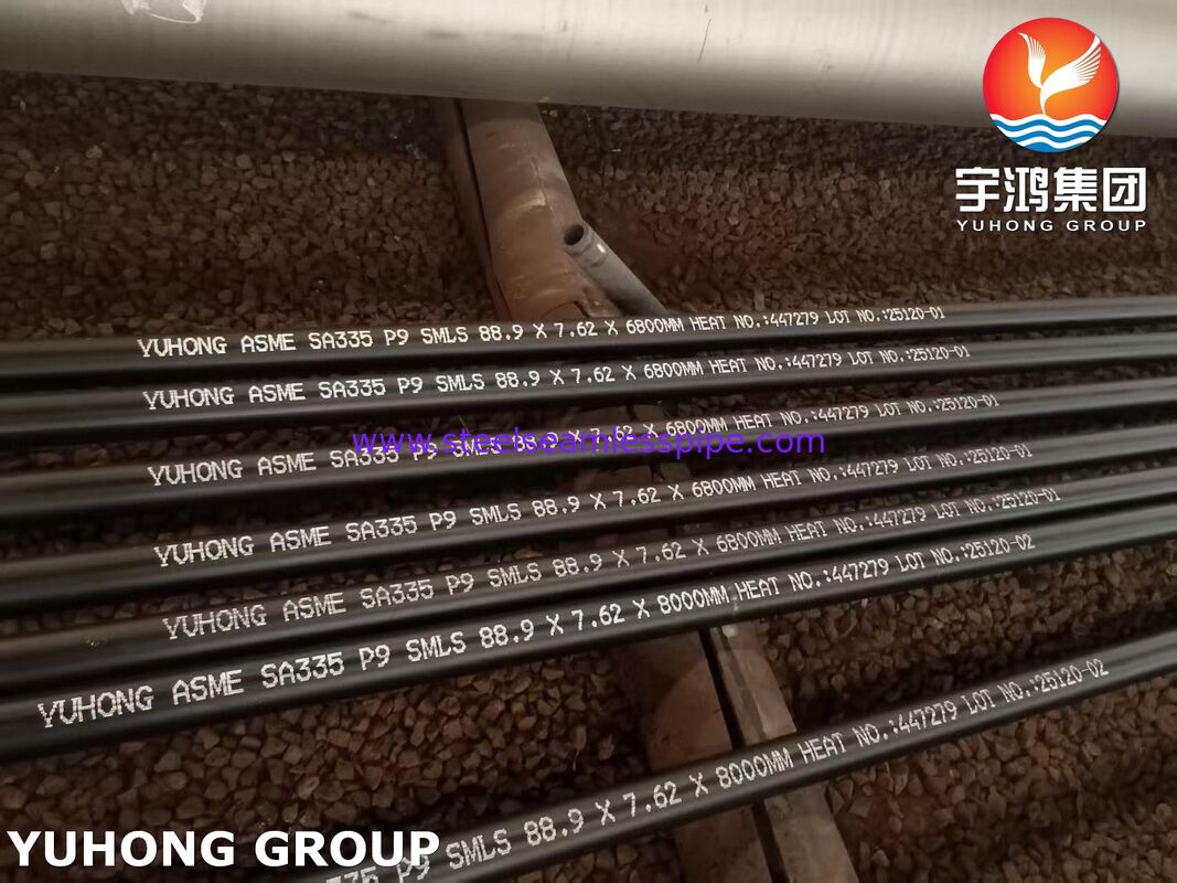 ASME SA335 P9 উচ্চ তাপমাত্রা সেবা জন্য বিজোড় Ferritic খাদ ইস্পাত পাইপ স্বাভাবিক এবং tempered চিকিত্সা সঙ্গে