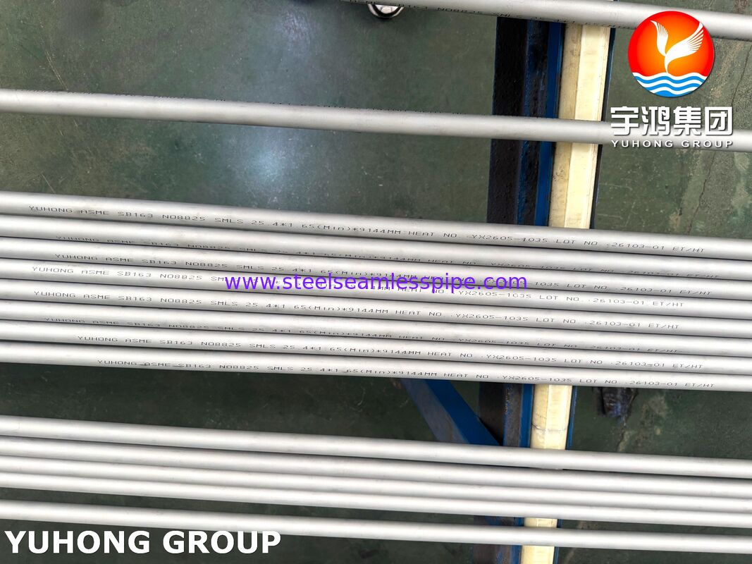 ASME SB163 Incoloy 825 Seamless Nickel Alloy Heat Exchanger Tube with Solution Annealed and Corrosion Resistant Properties for Customized Applications
