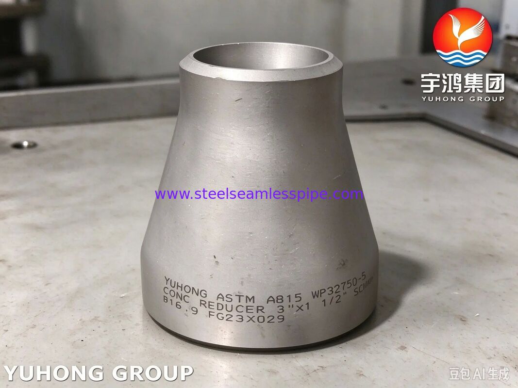ASTM A815 Super Duplex 2507 Seamless Concentric Reducer Buttweld Pipe Reducer for Offshore Oil and Gas