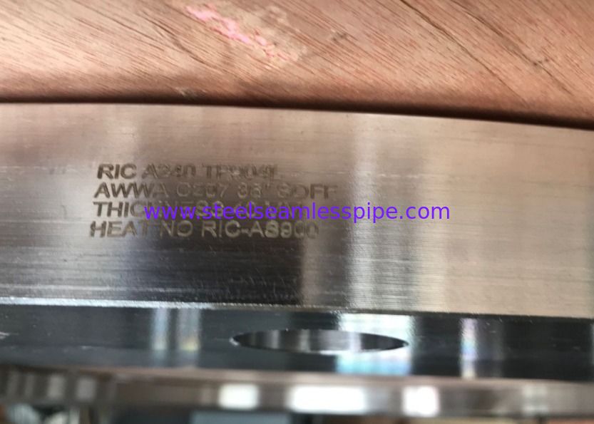 ফ্ল্যাঞ্জ অন স্লিপ, এফএফ টাইপ, 36 "40 মিমি পুরু A182 F904L, স্টেইনলেস স্টিল জাল ধাতু