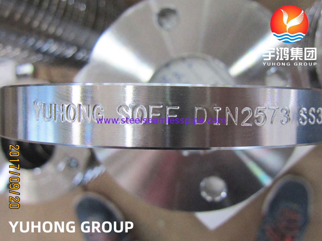 DIN2573 F316L স্টেইনলেস স্টীল স্লিপ-অন ফ্ল্যাঞ্জ (ফ্ল্যাট ফেস), উচ্চ তাপমাত্রা পরিবেশে ব্যবহার