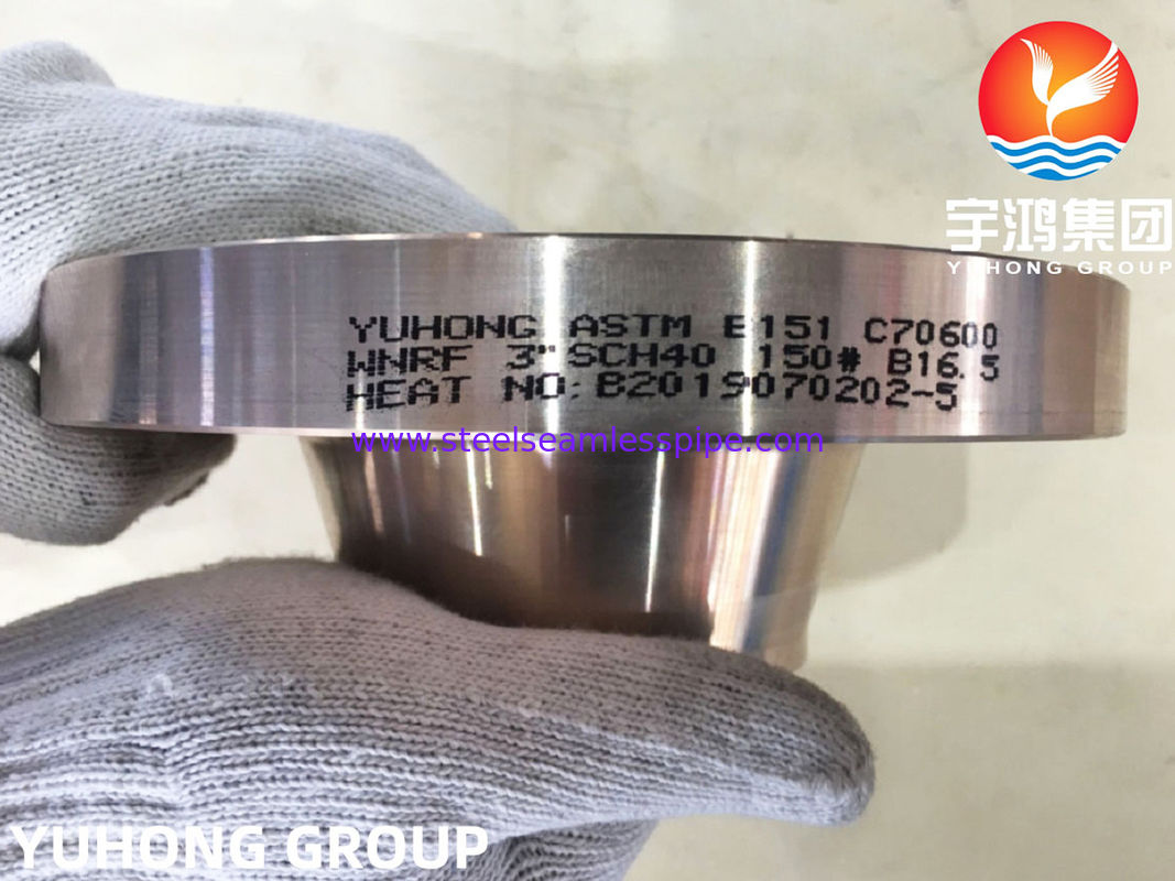 কপার নিকেল ওয়েল্ডিং নেক ফ্ল্যাঞ্জ B151 C70600 / DIN 2.0872 RF টাইপ