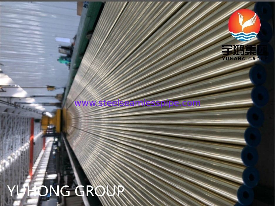 ASTM B111 C44300 O61 তাপ বিনিময়কারীর অ্যাপ্লিকেশনের জন্য নির্বিঘ্ন কপার টিউব পিতল কপার রাউন্ড টিউব