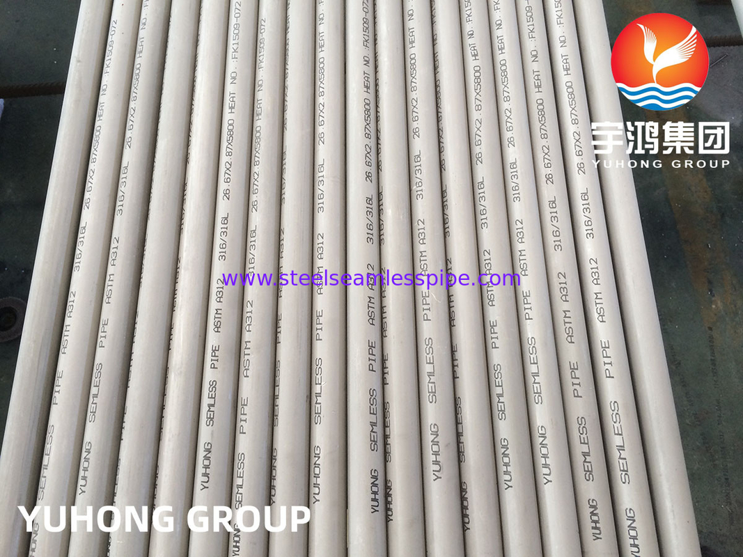 ASTM A312 TP316L ASME BPV কোড স্ট্যাম্প U এর জন্য অস্টেনাইটিক স্টেইনলেস স্টীল সিউমলেস পাইপ