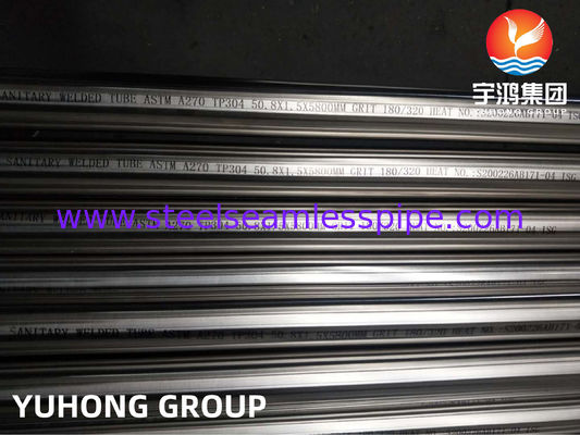 ASTM A270 TP304 স্যানিটারি উজ্জ্বল অ্যানিলড স্টেইনলেস স্টিল ওয়েল্ড করা পাইপ